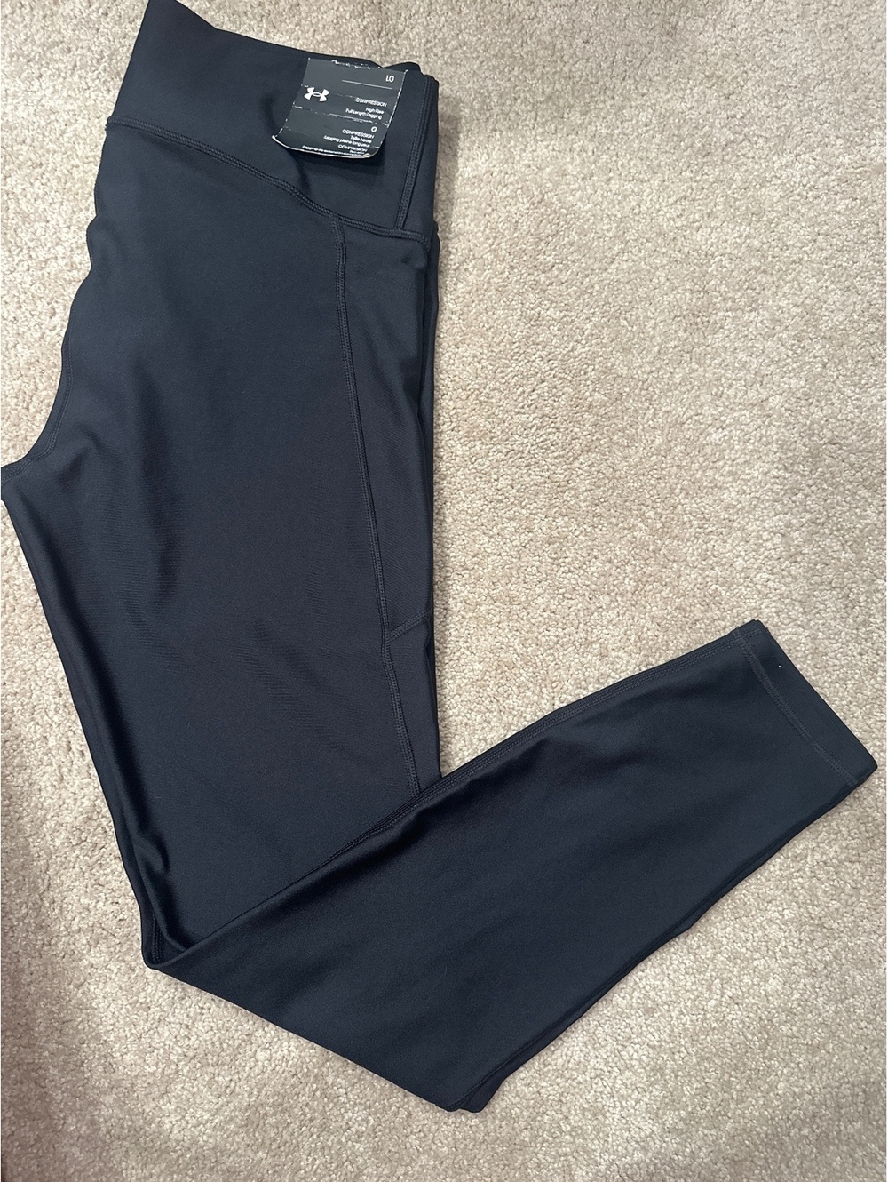 (4)Under Armour Women's HeatGear High Rise Full Length Compression Leggings,